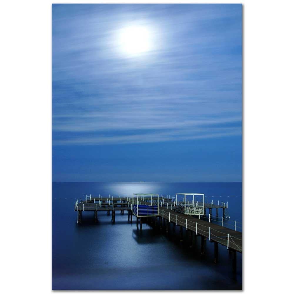 Osman Karamehmetoglu Moonlight at the Beach Art Print