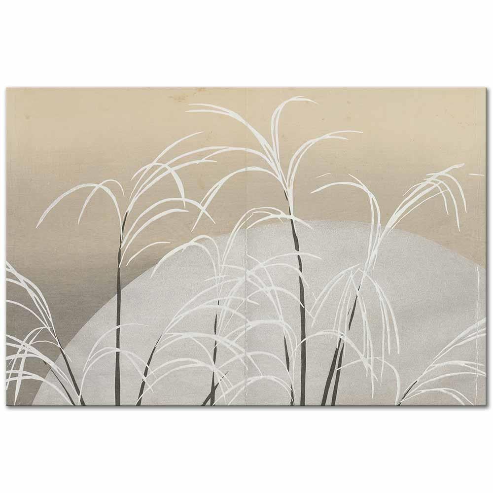 Pampas Grass in Moonlight by Kamisaka Sekka as Art Print