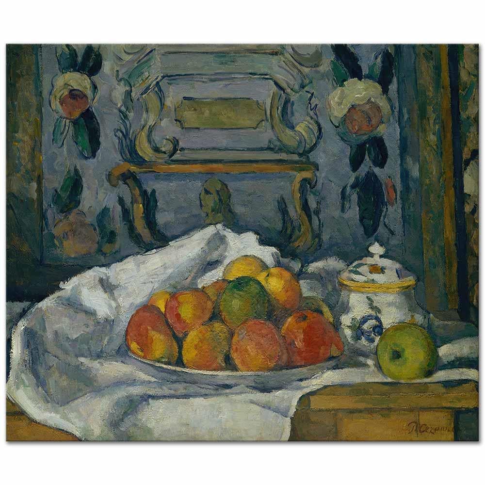 Paul Cezanne Elma Tabağı Kanvas Tablo