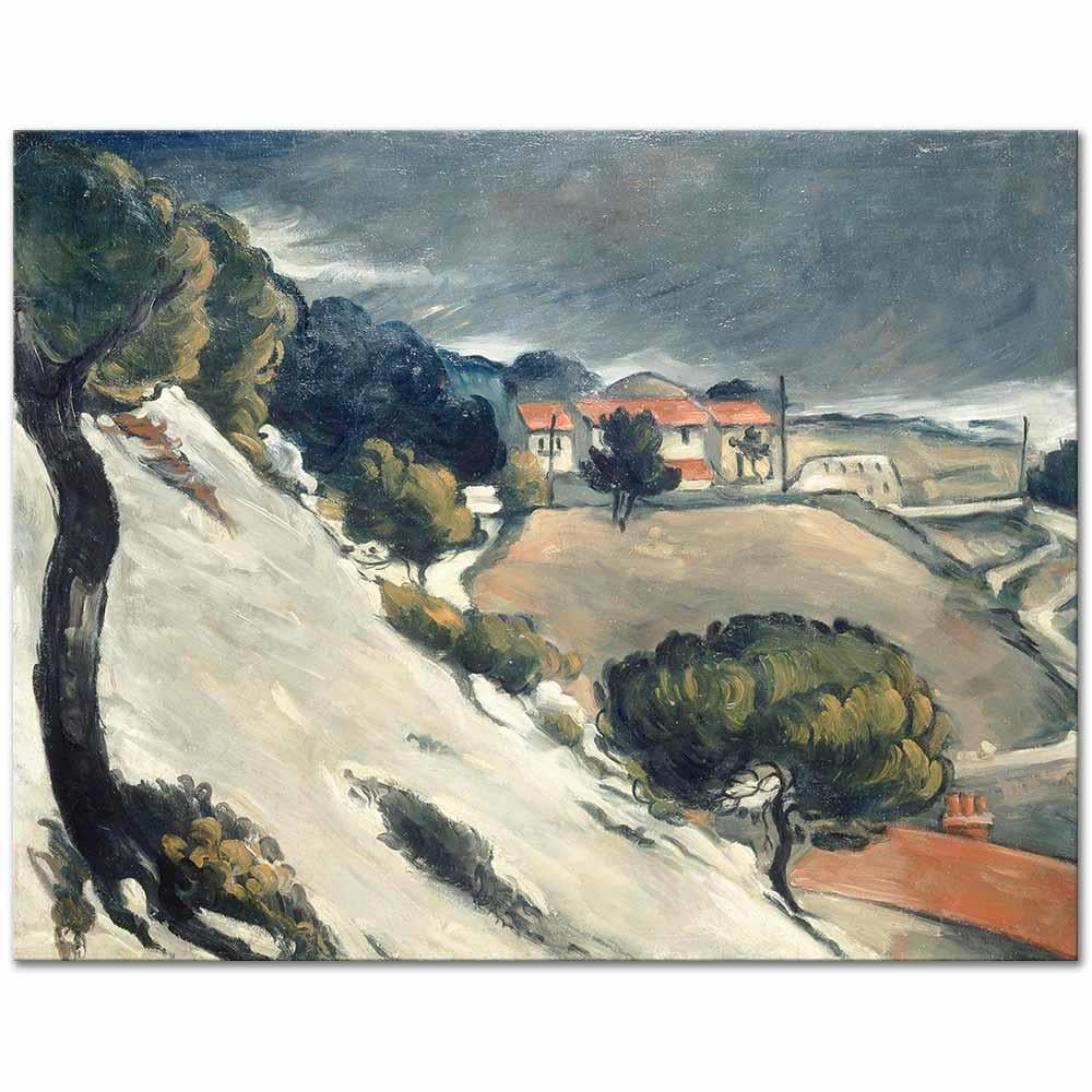 Paul Cezanne Estaque'de Eriyen Kar Kanvas Tablo