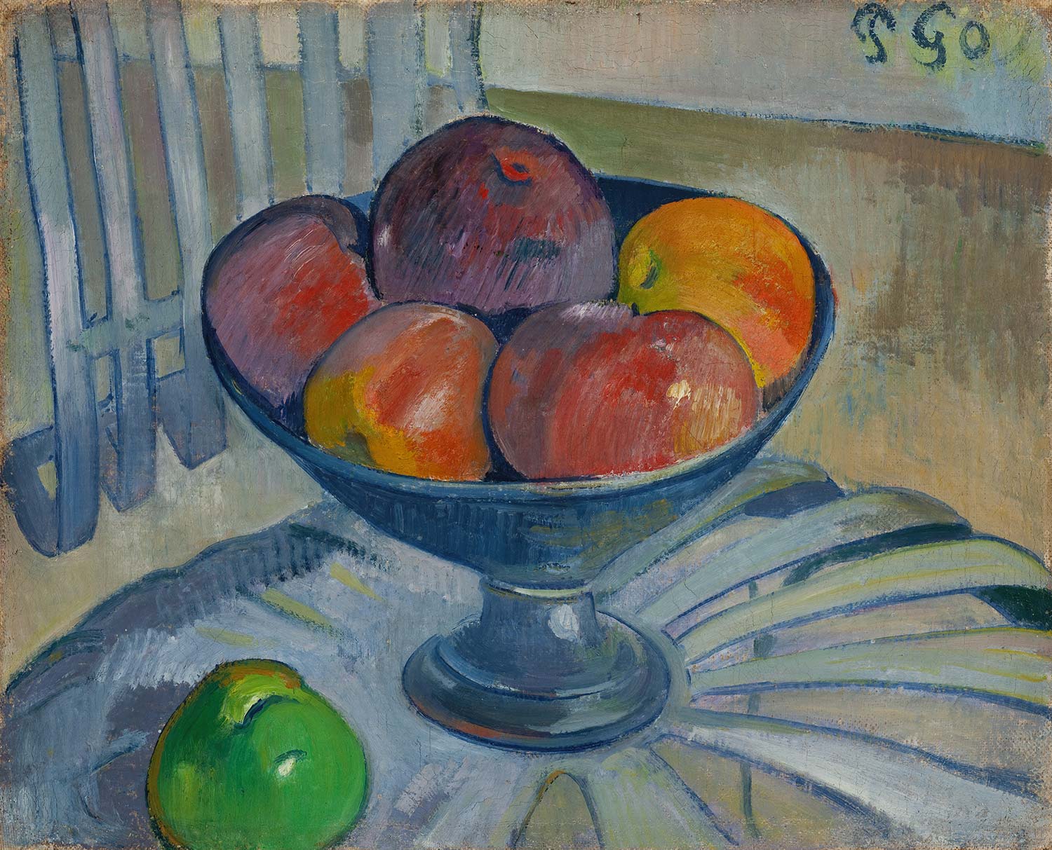 Paul Gauguin Fruit Dish On A Garden Chair Art Print