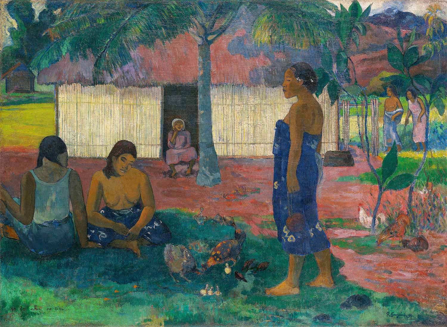 Paul Gauguin No Te Aha Oe Riri Why Are You Angry Art Print