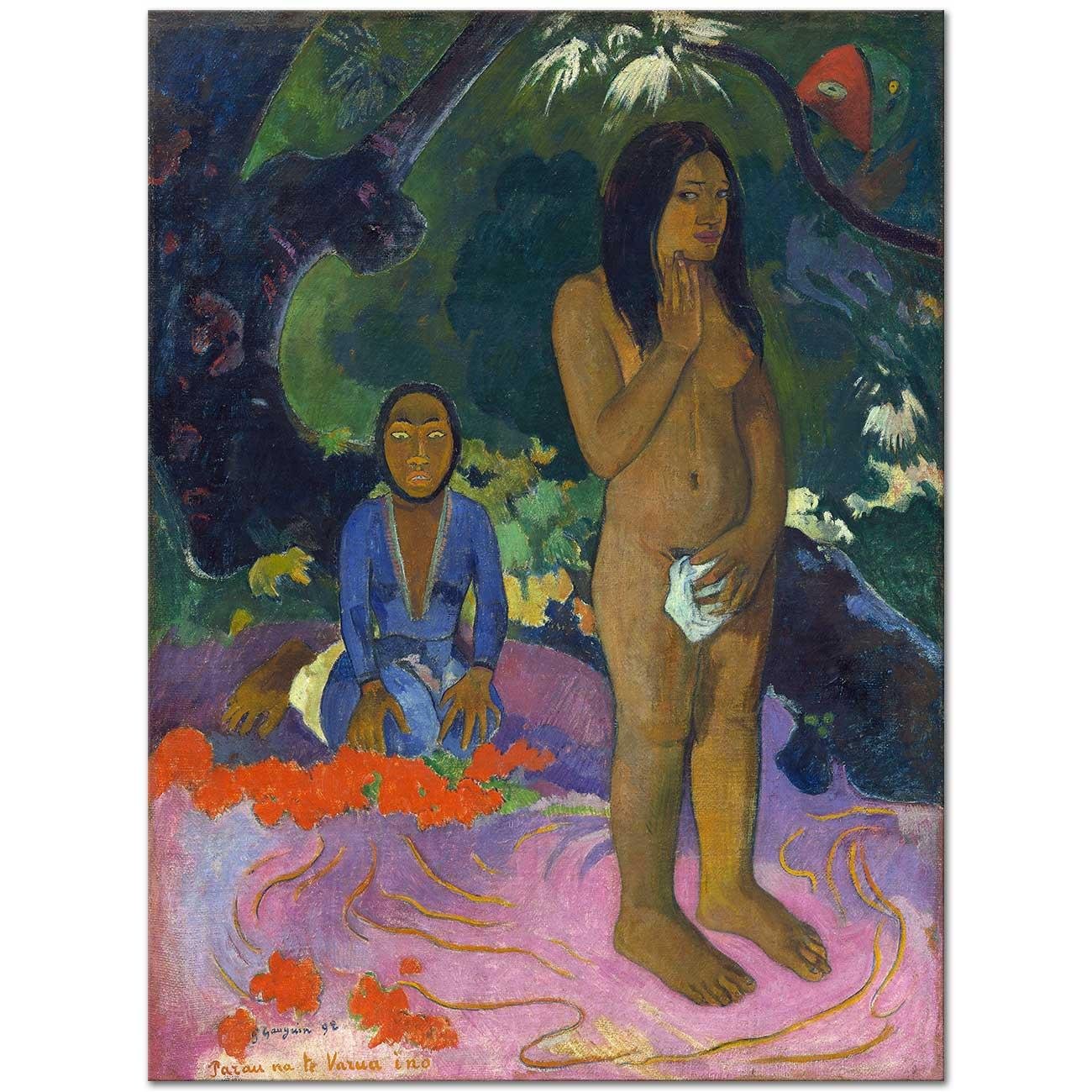 Paul Gauguin Parau Na Te Varua Ino Şeytanın Sözleri Kanvas Tablo