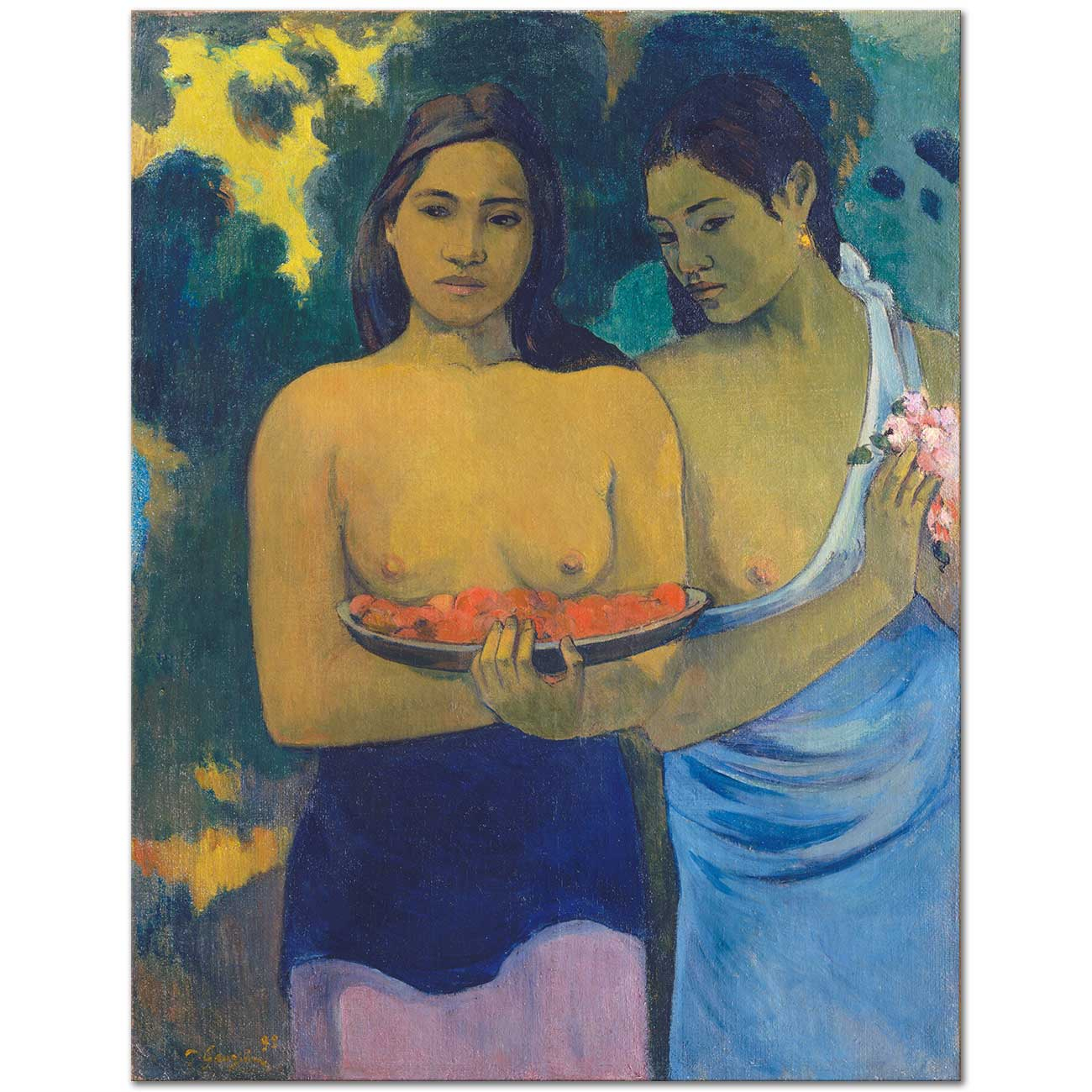 Two Tahitian Women by Paul Gauguin