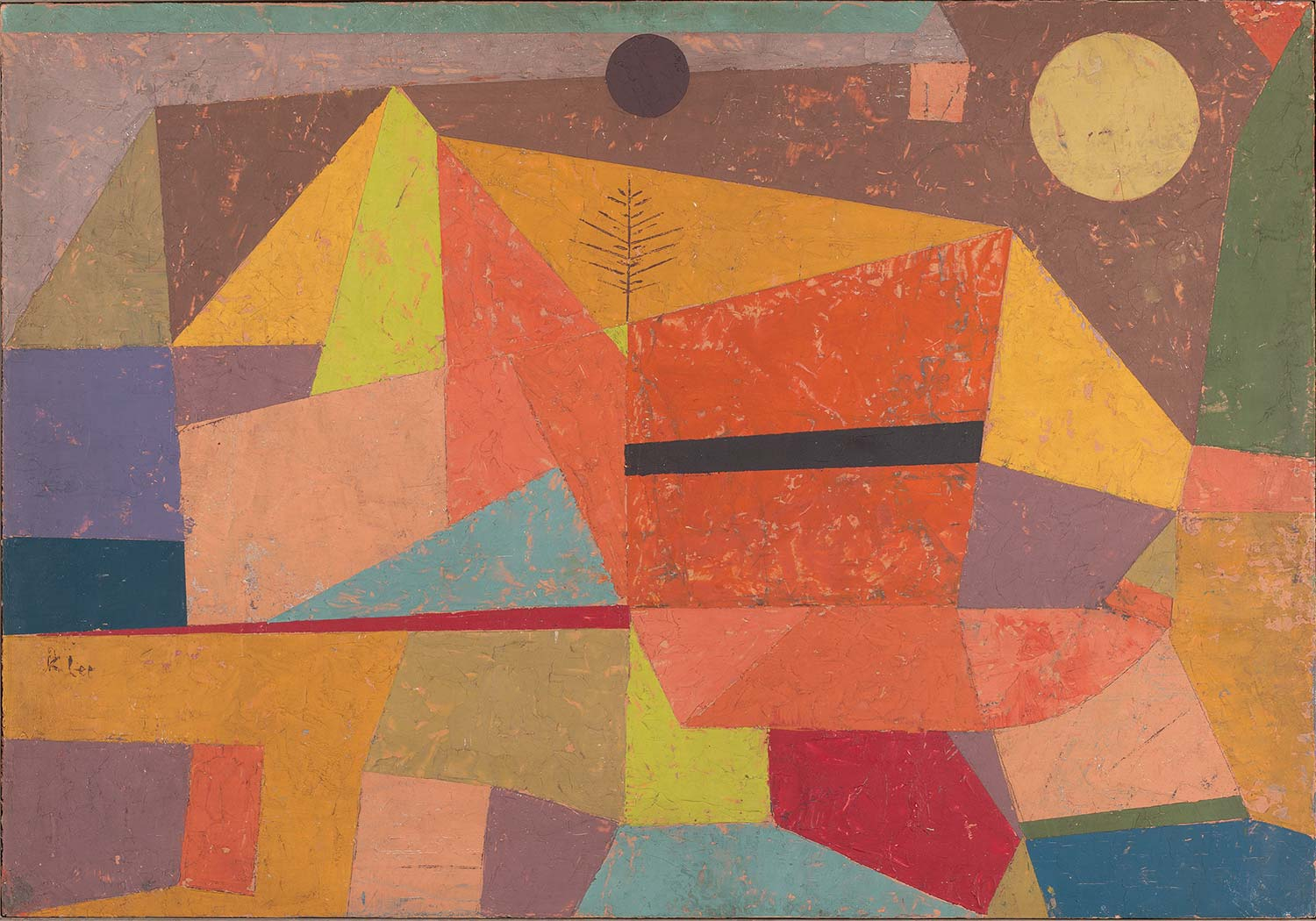 Paul Klee Joyful Mountain Landscape Art Print