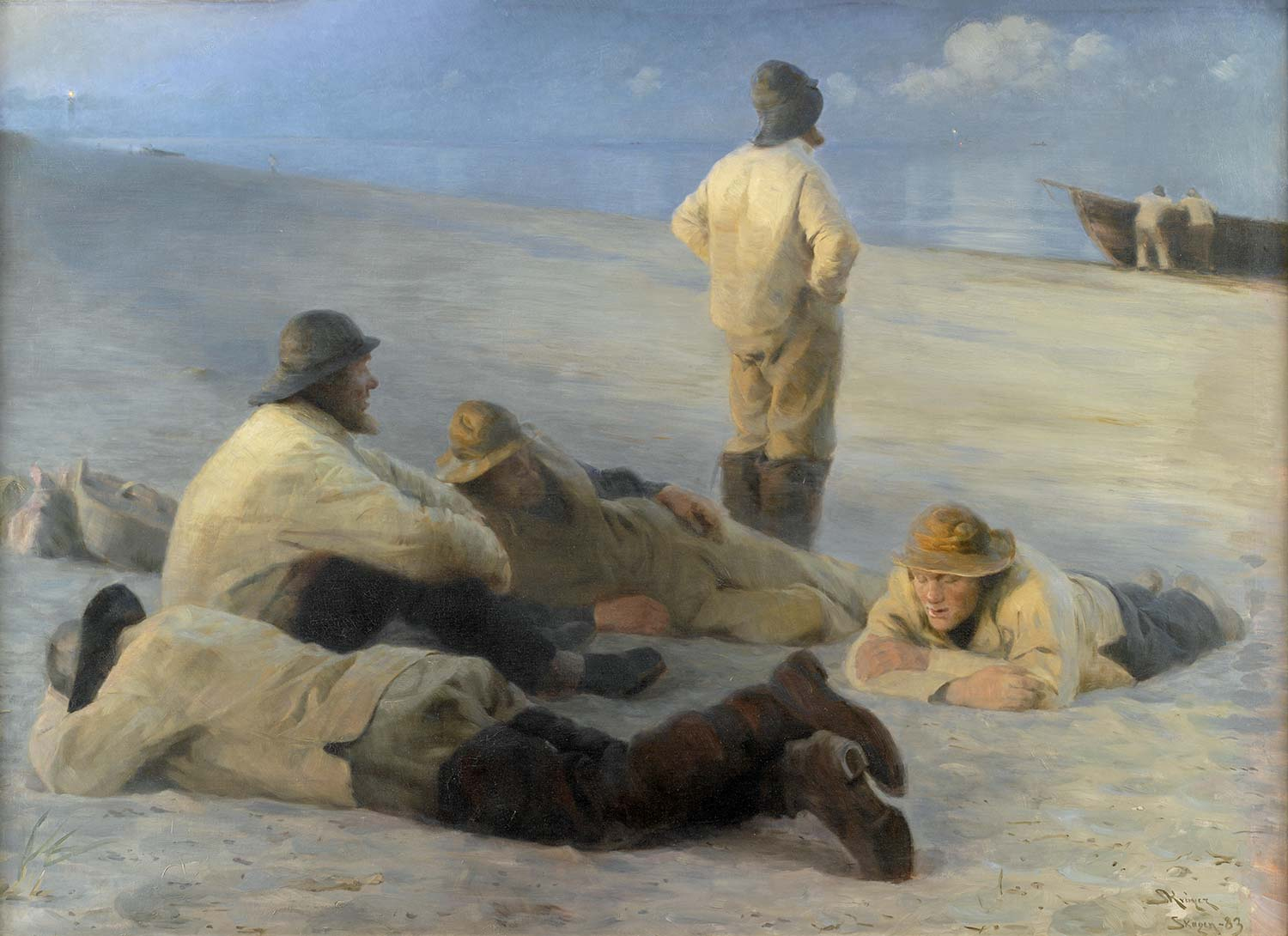 Peder Severin Krøyer Fishermen At Skagen Beach Art Print