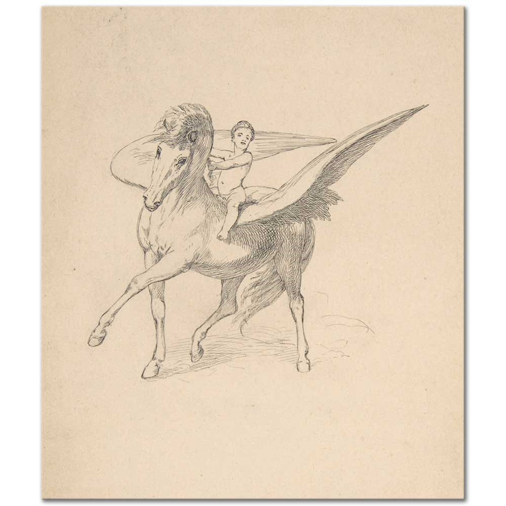 Max Klinger Pegasus ve Genç Bellephron Kanvas Tablo