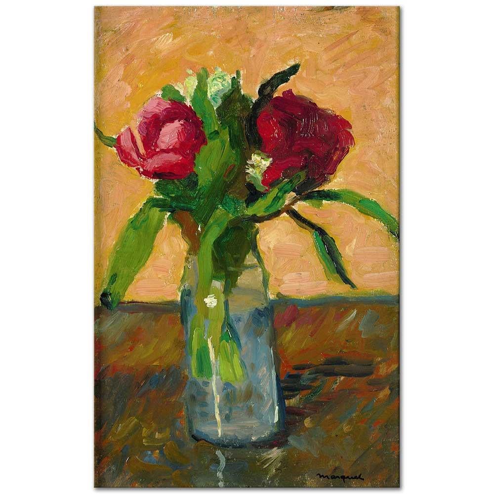 Albert Marquet Vazoda Çiçekler Kanvas Tablo