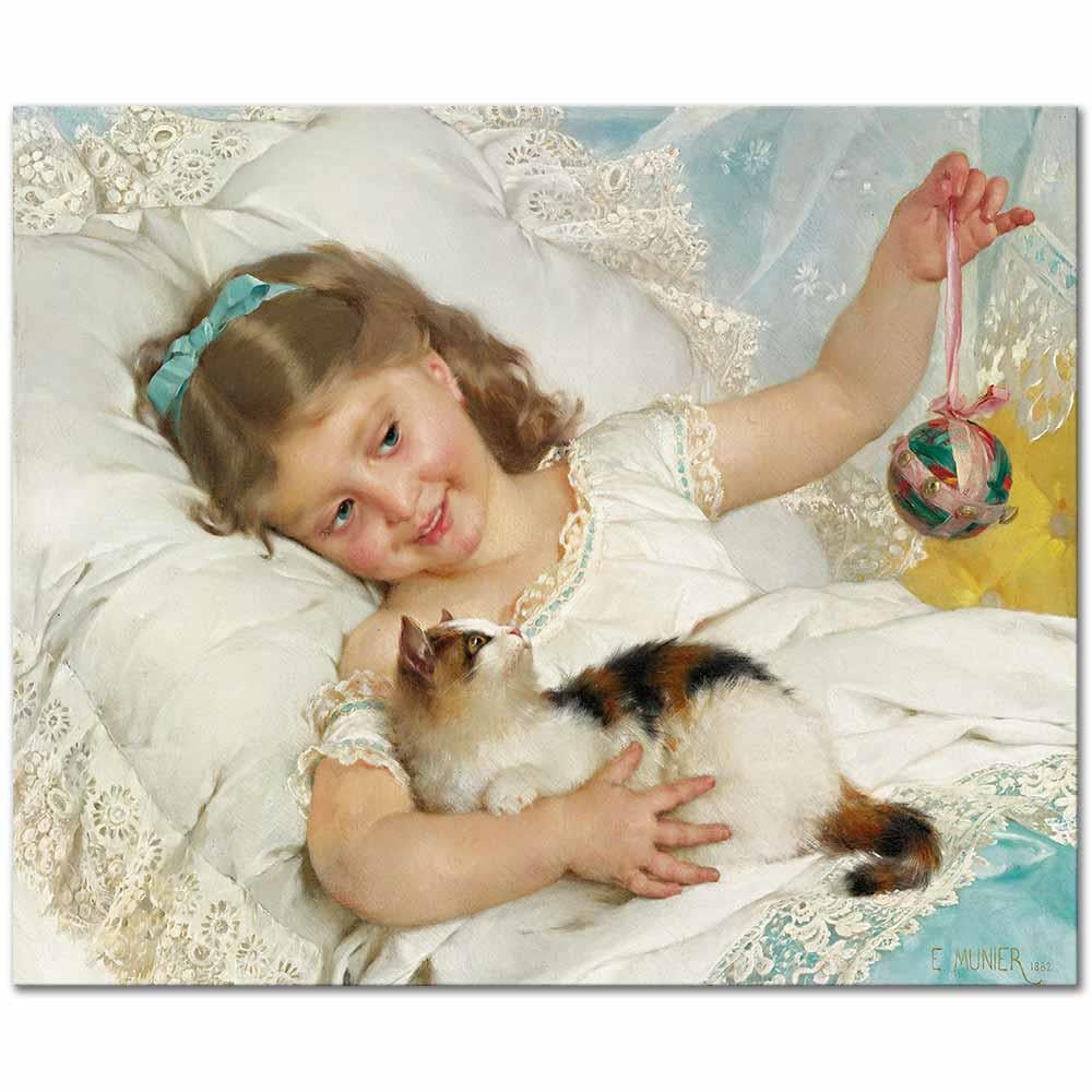 Emile Munier Oyun Kanvas Tablo