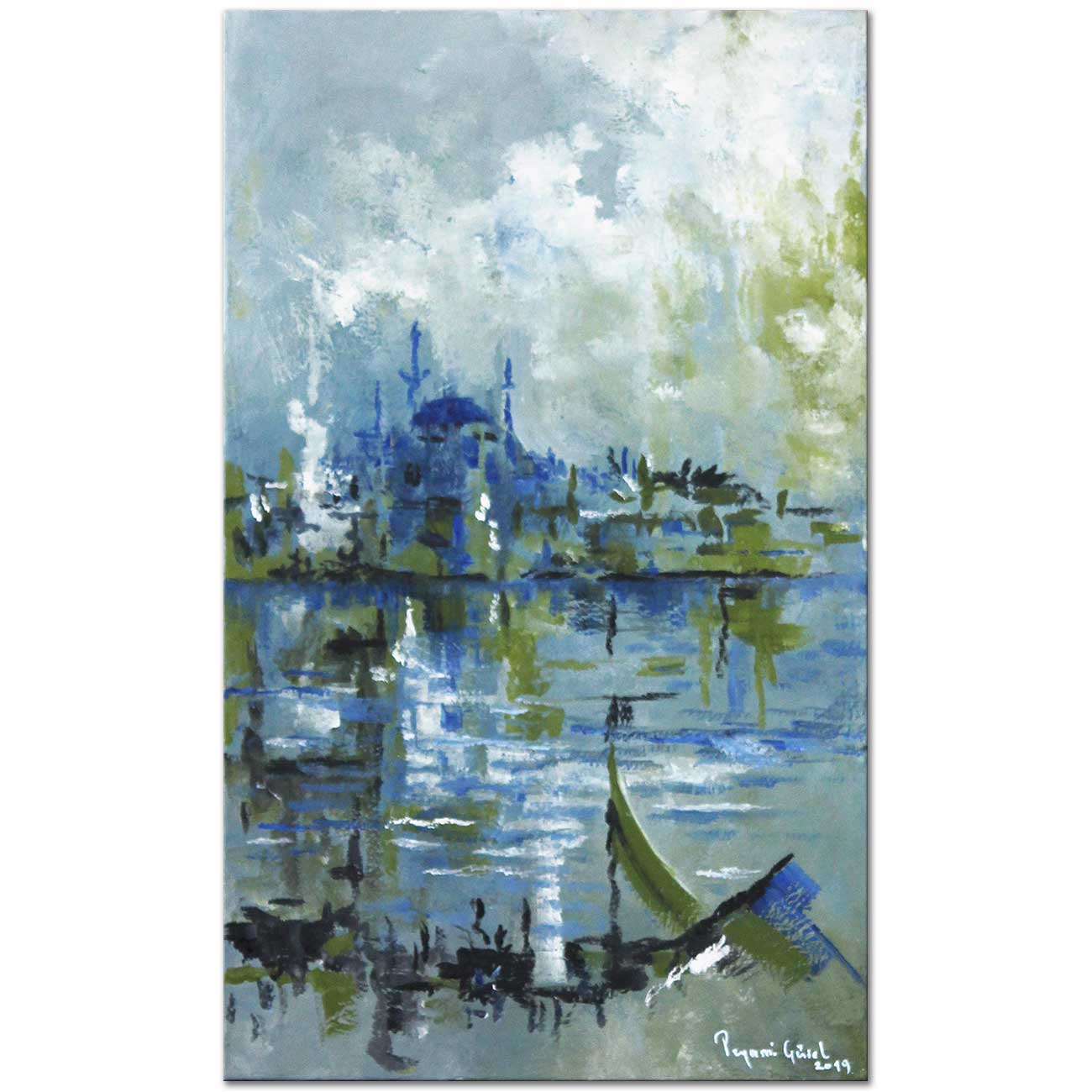 Peyami Gurel View to Golden Horn Oil Painting