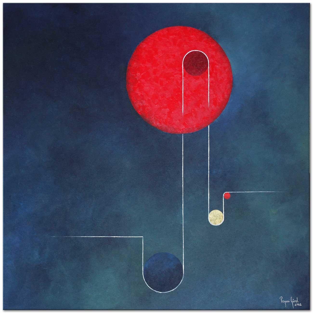 Peyami Gürel Composition 22 C Oil Painting
