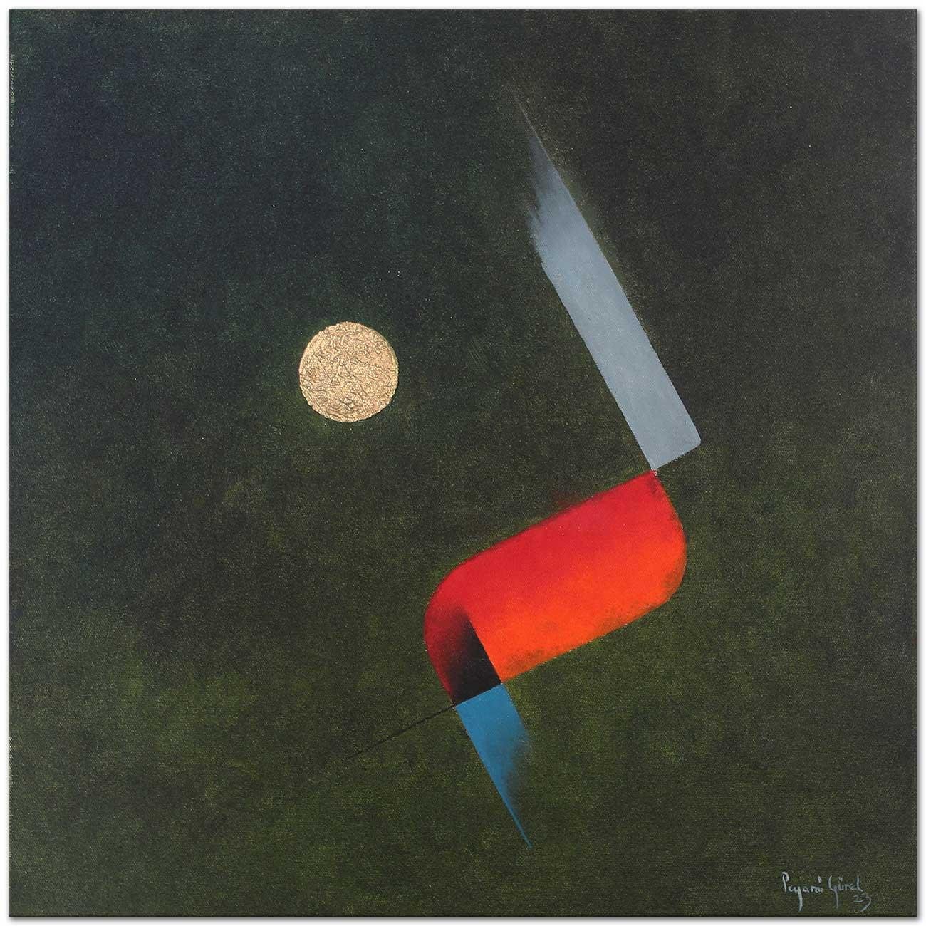 Peyami Gürel Soyut Kompozisyon 39 Yağlı Boya Tablo