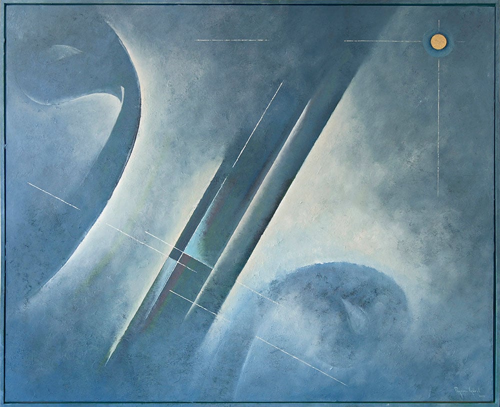 Peyami Gürel Geometry of Vav Oil Painting