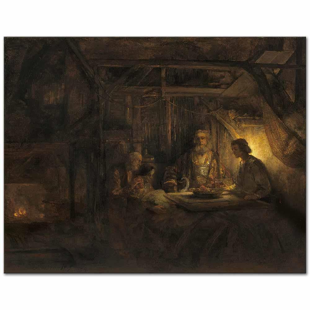 Rembrandt van Rijn Philemon ve Baucis Kanvas Tablo