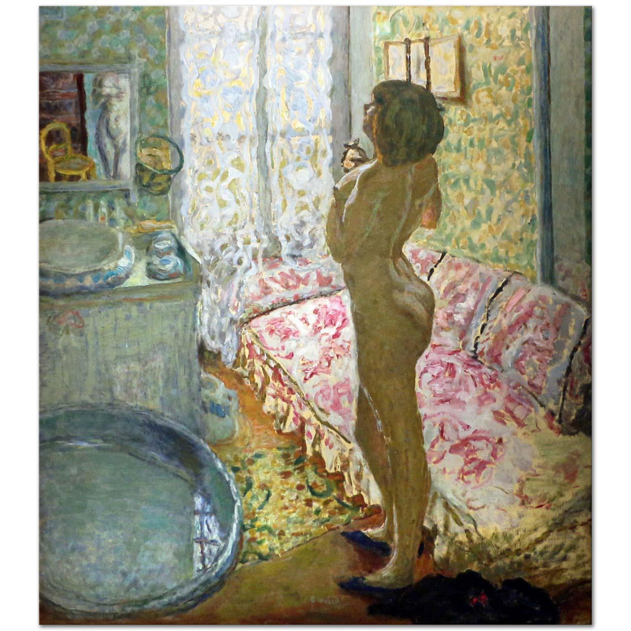Pierre Bonnard Işığın Karşısında Nü Kanvas Tablo