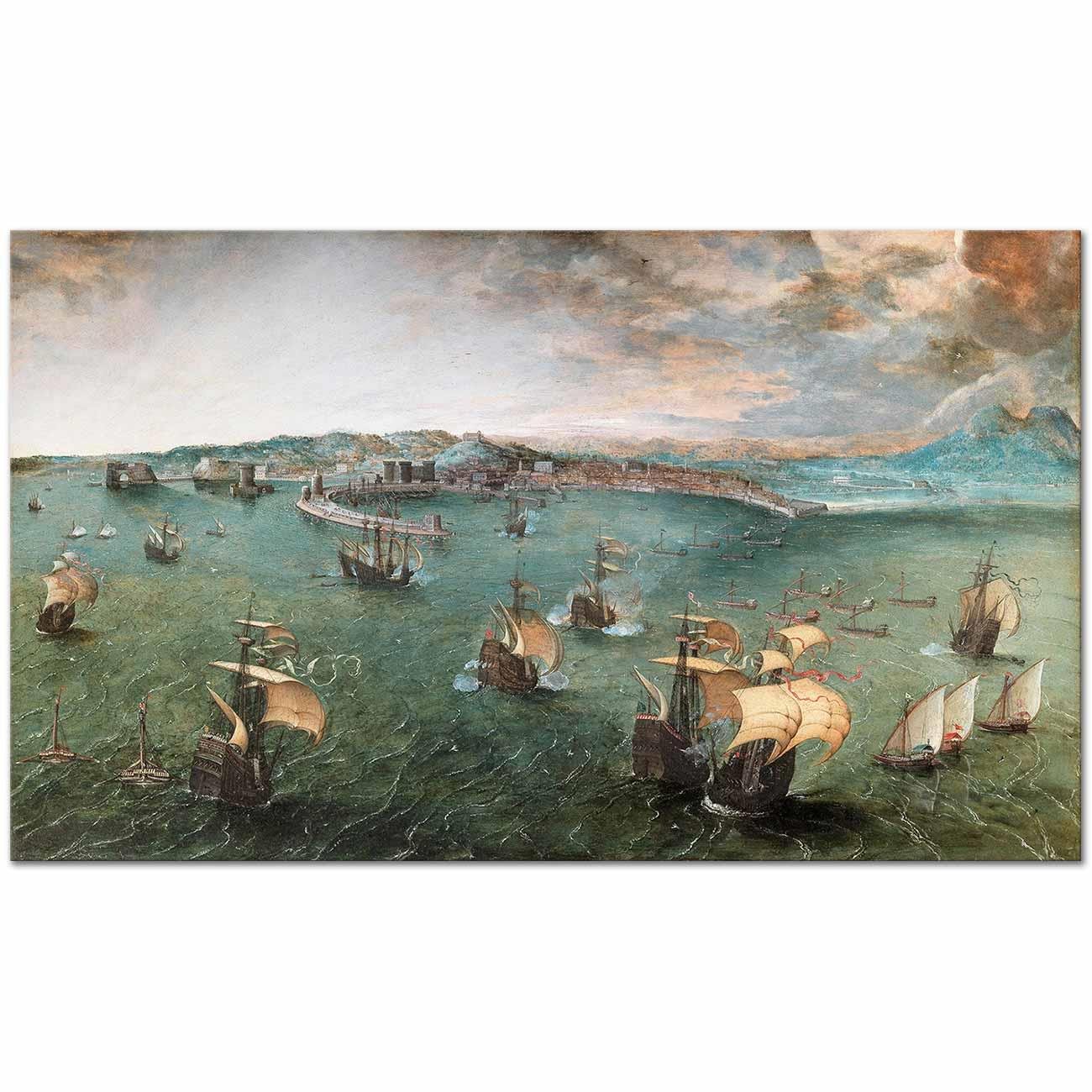 Pieter Bruegel Napoli Limanı Kanvas Tablo