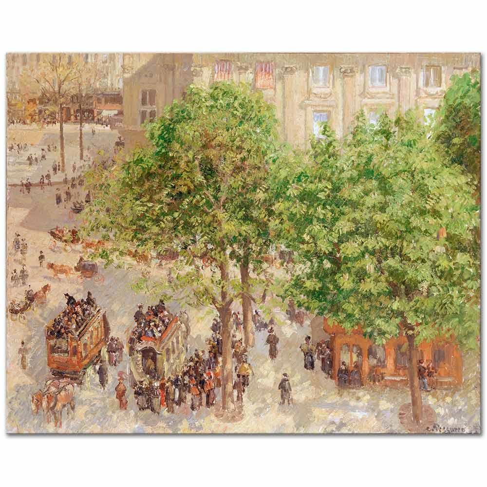 Place du Théâtre Paris, Spring by Camille Pissarro as Art Print