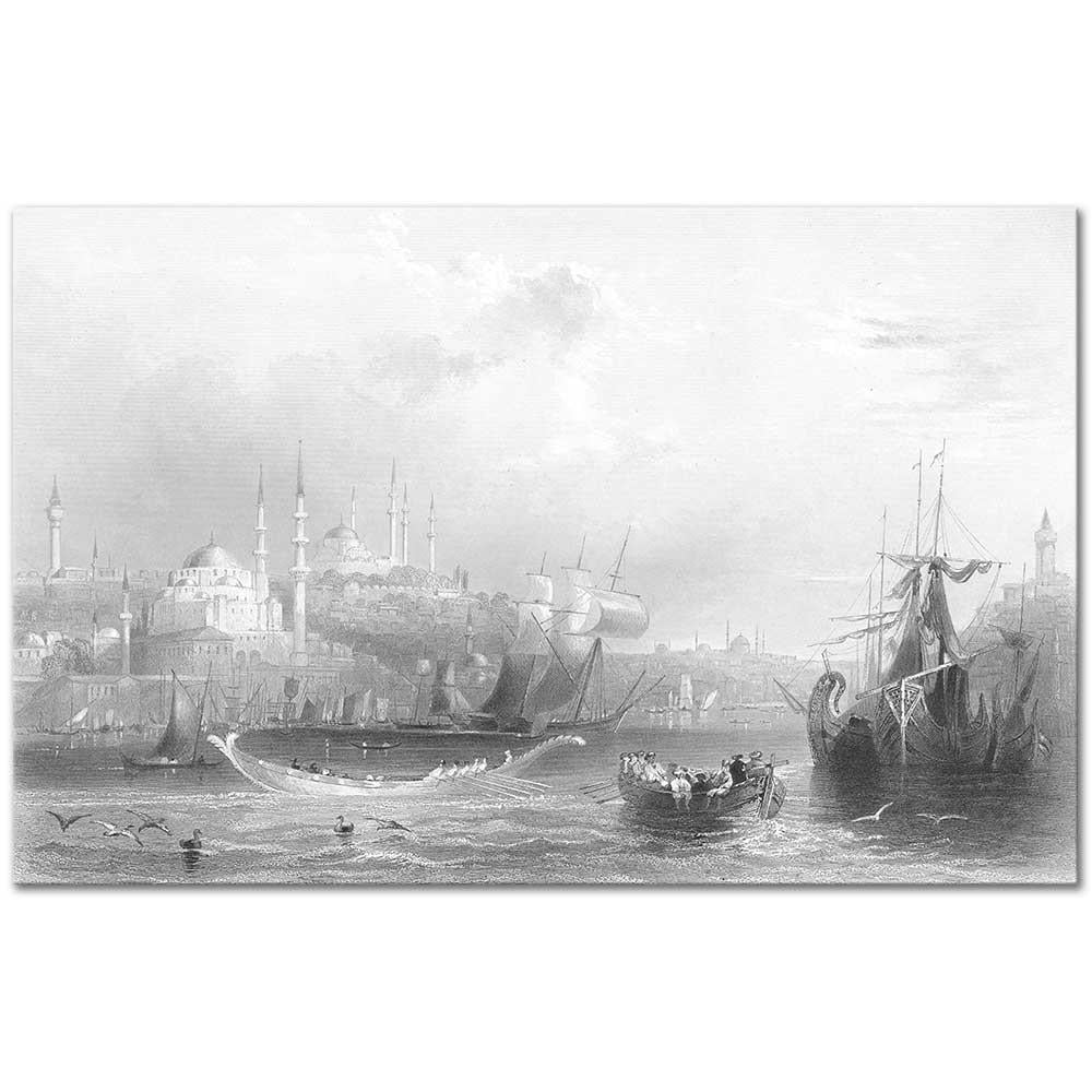 Port Constantinople by William Henry Bartlett as Art Print