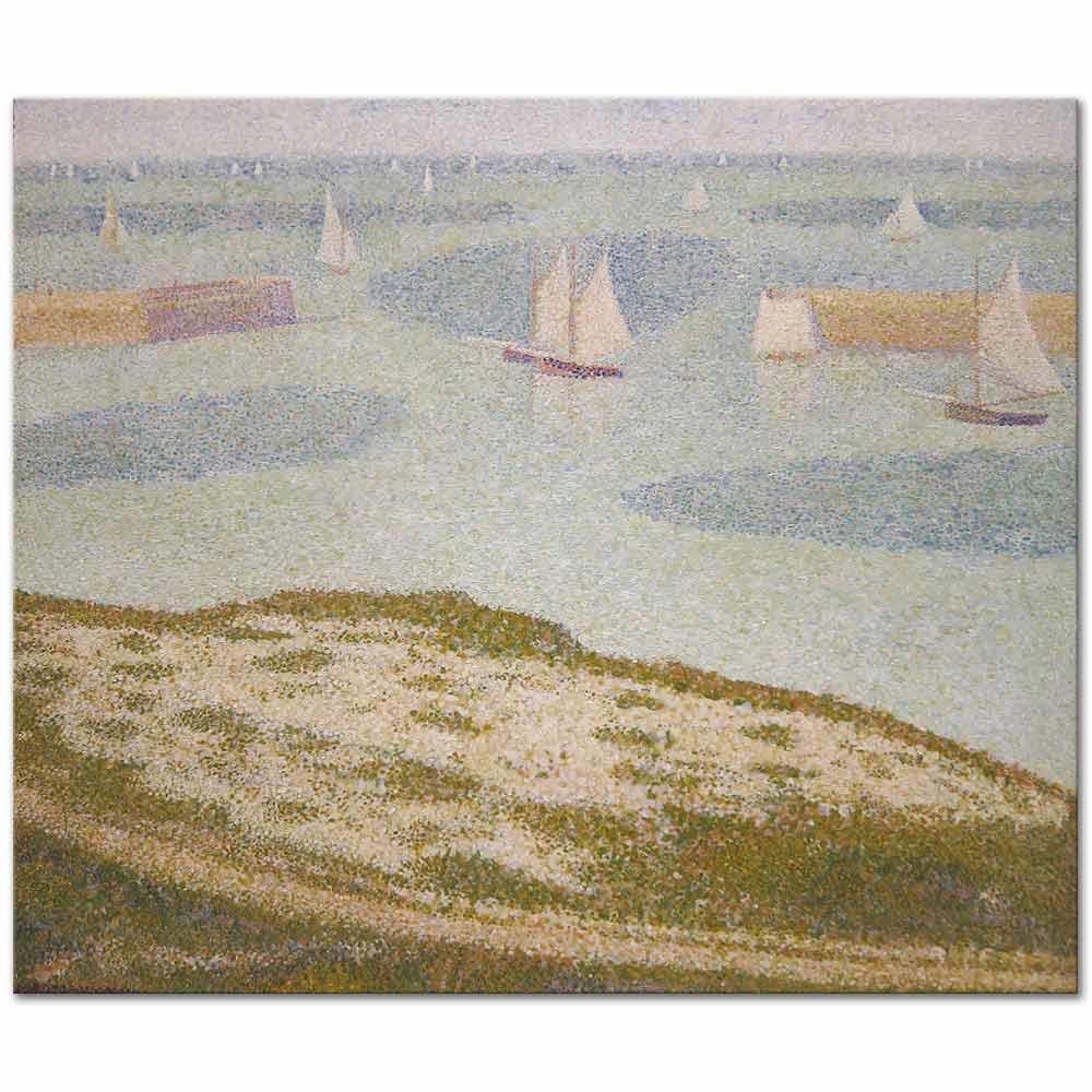Georges Seurat Liman Girişi Port-en-Bessin Kanvas Tablo
