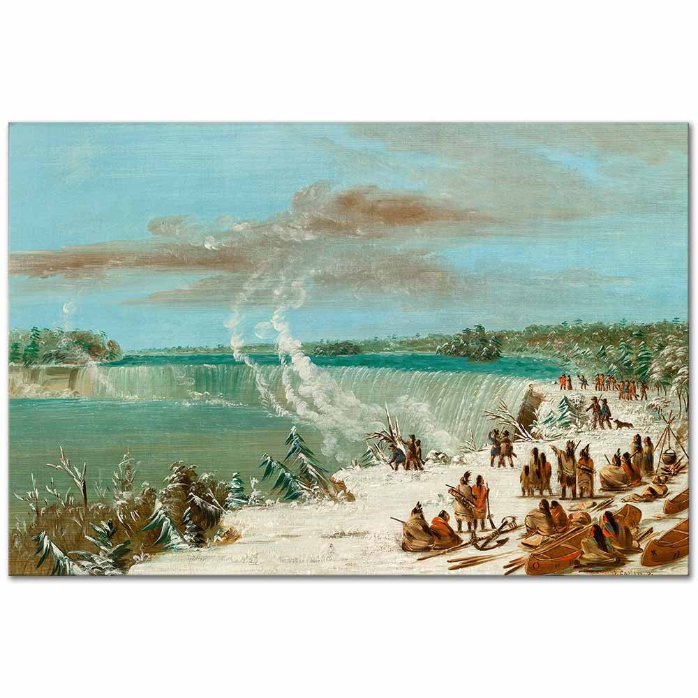 Portage Around the Falls of Niagara at Table Rock by George Catlin as Fine Art Print