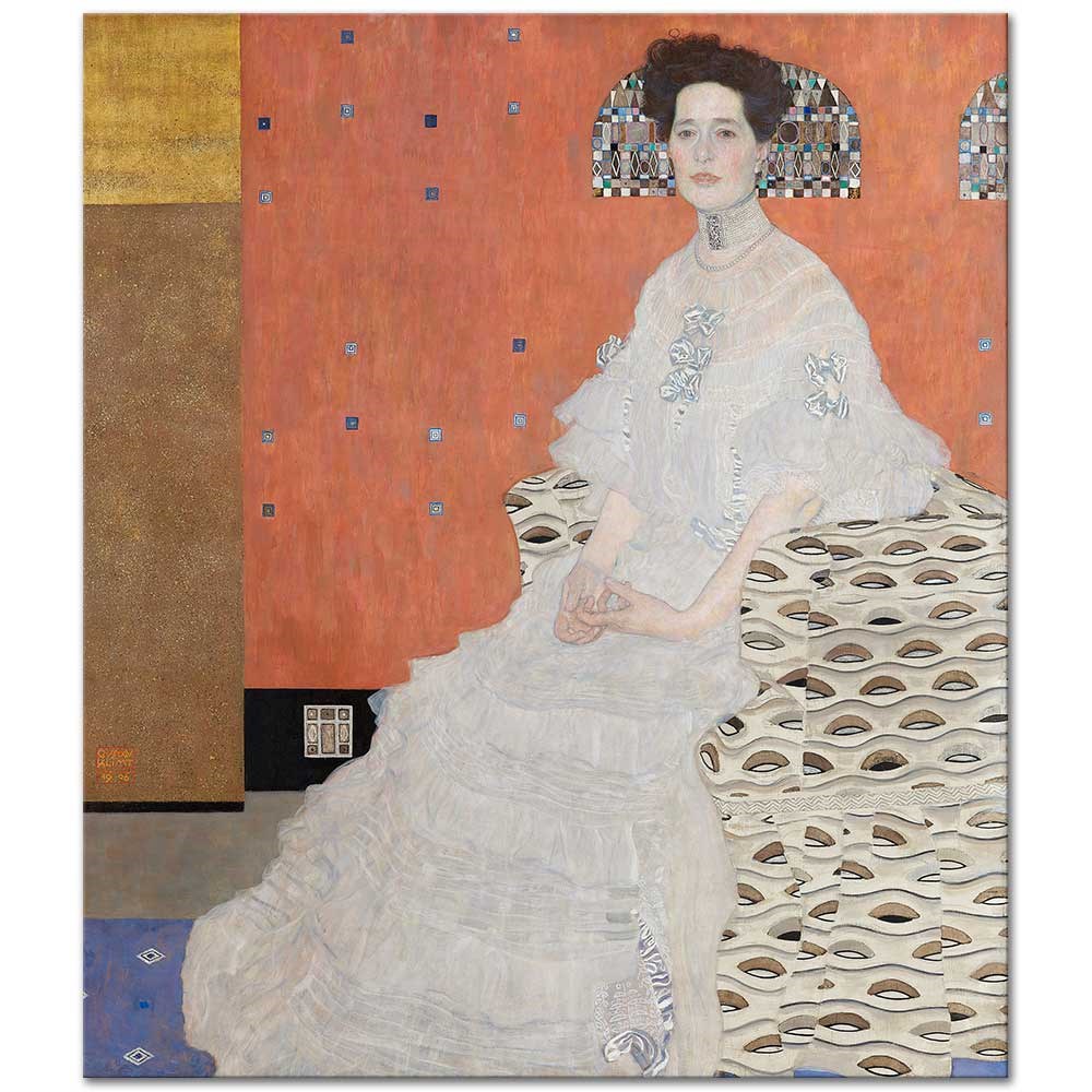 Gustav Klimt Fritza Riedler'in Portresi Kanvas Tablo