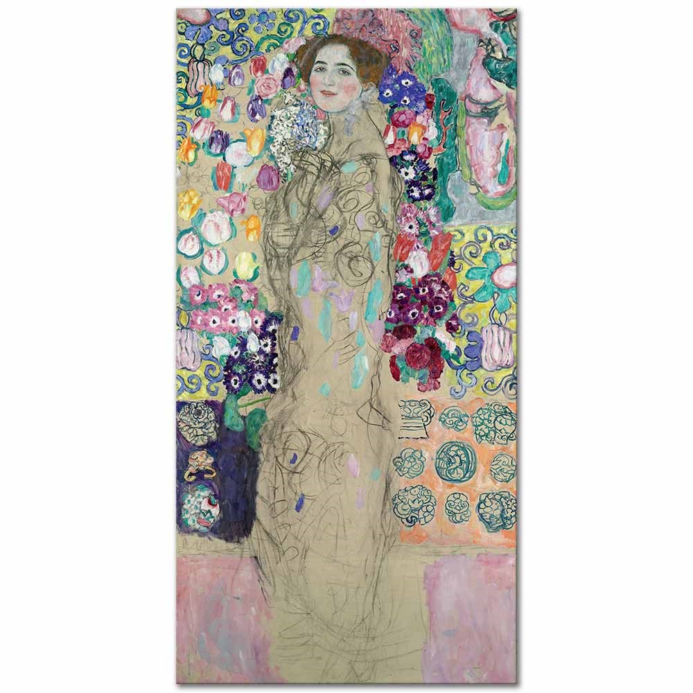 Gustav Klimt Maria Munk'un Portresi Kanvas Tablo