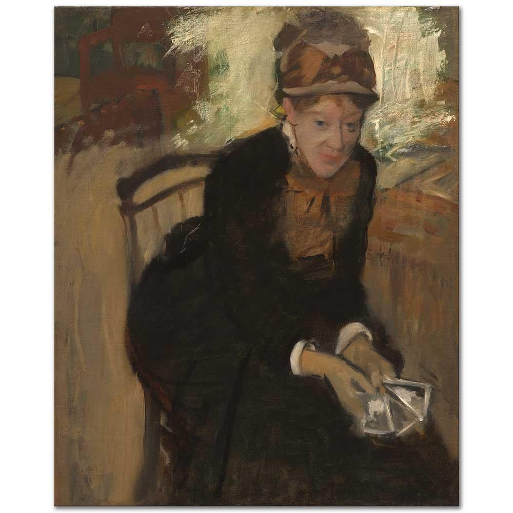 Edgar Degas Mary Cassatt Portresi Kanvas Tablo