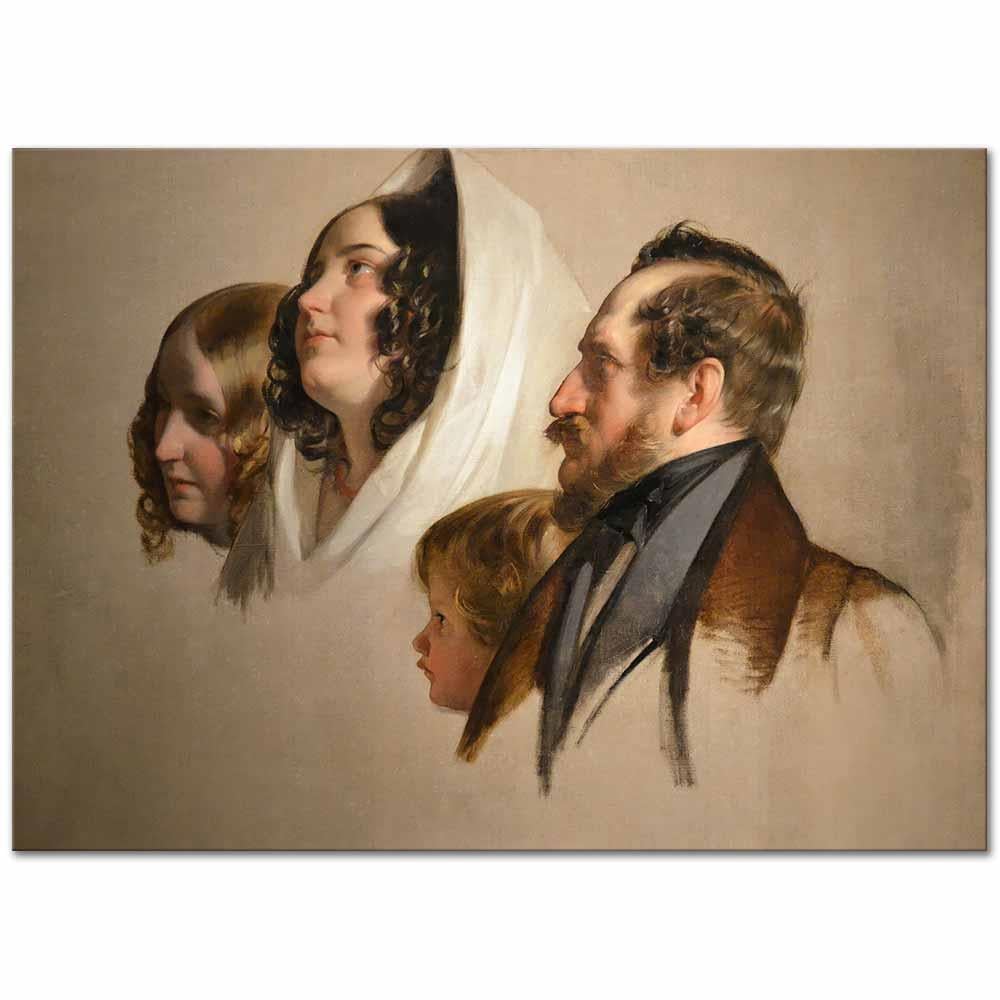 Portrait Studies by Friedrich von Amerling as Art Print