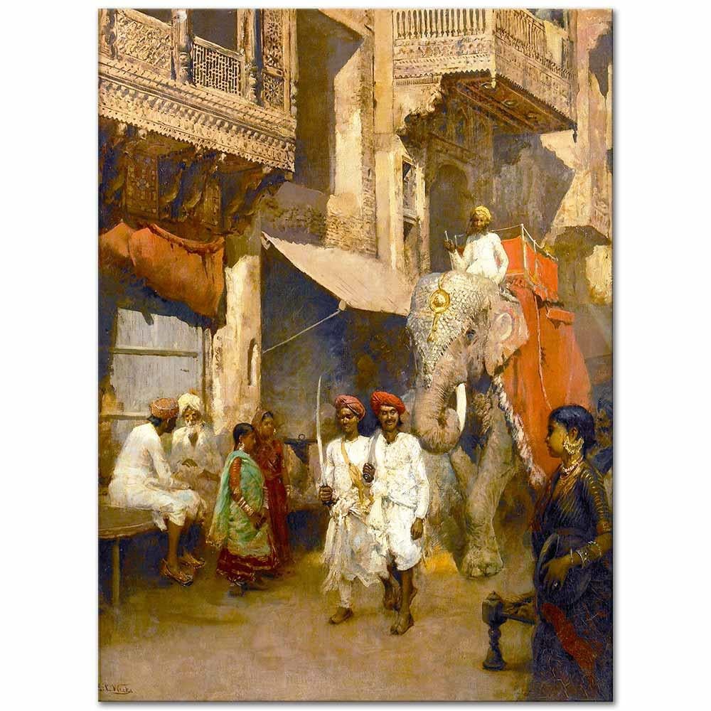 Edwin Lord Weeks Hint Caddesinde Kutlama Kanvas Tablo