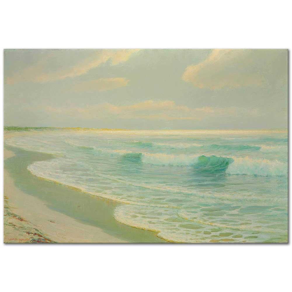 Lionel Walden Hawai Kıyısında Sakin Deniz Kanvas Tablo