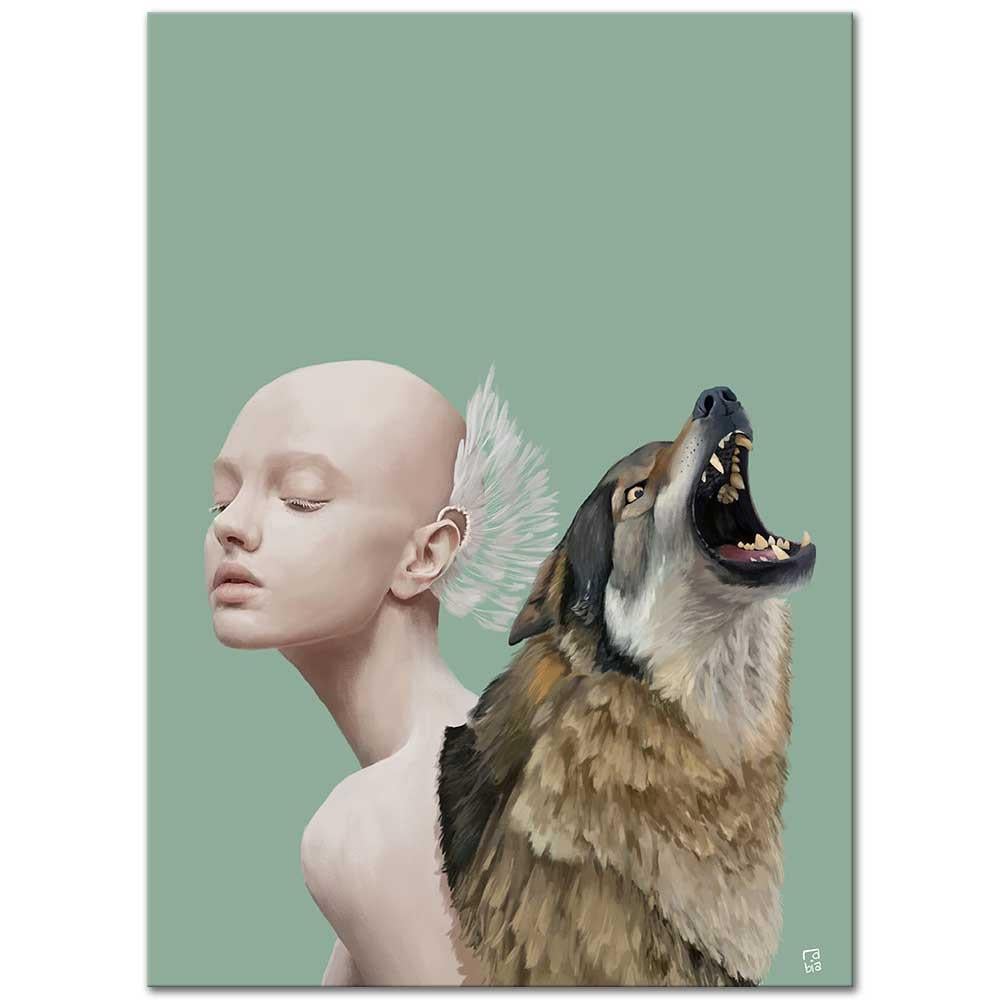 Rabia Özyurt Wolf Girl Art Print