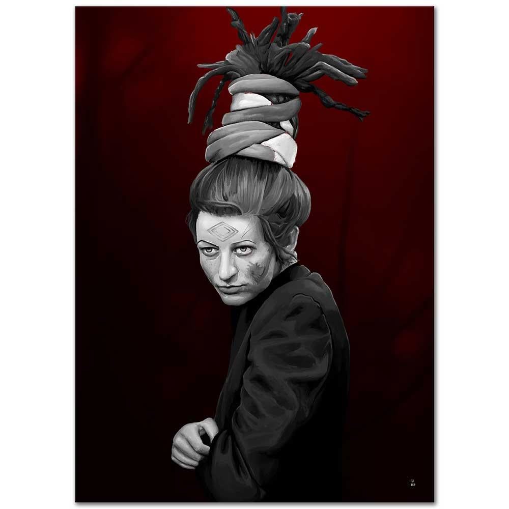Rabia Özyurt Black and White Woman Art Print