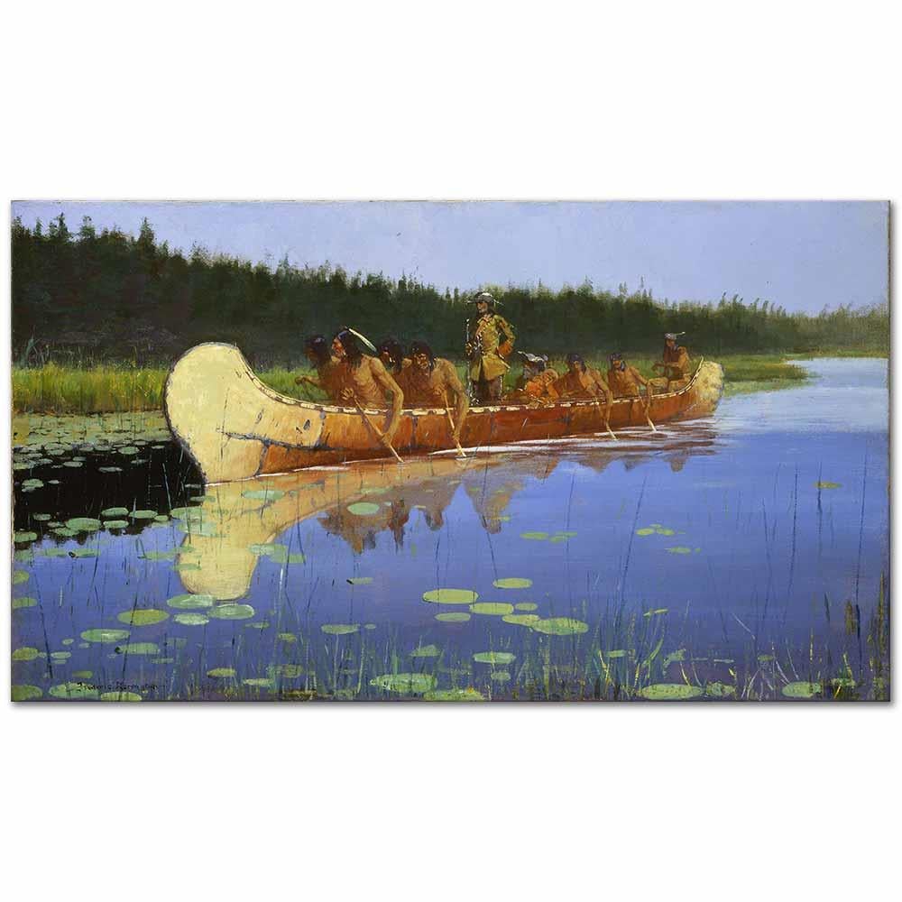 Radisson and Groseilliers by Frederic Remington as Art Print