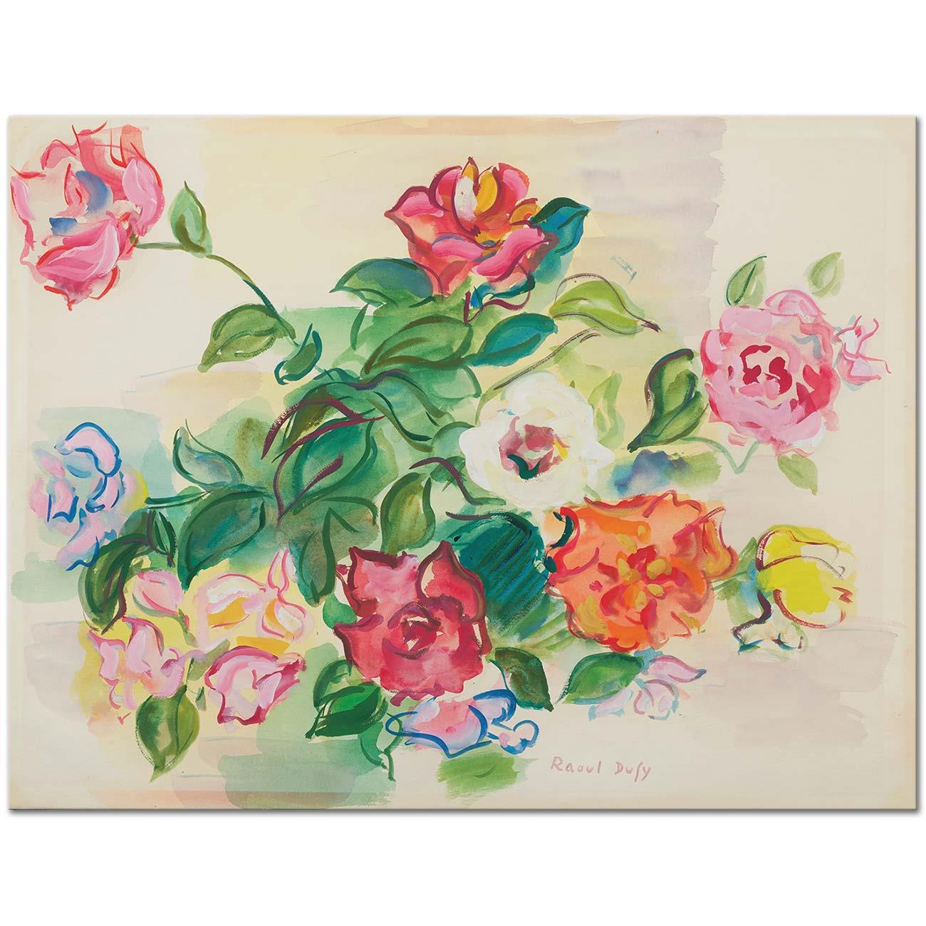 Raoul Dufy Bouquet de Roses Art Print