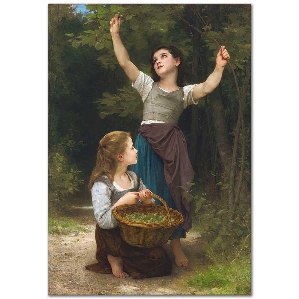 William Adolphe Bouguereau Fındık Hasadı Kanvas Tablo