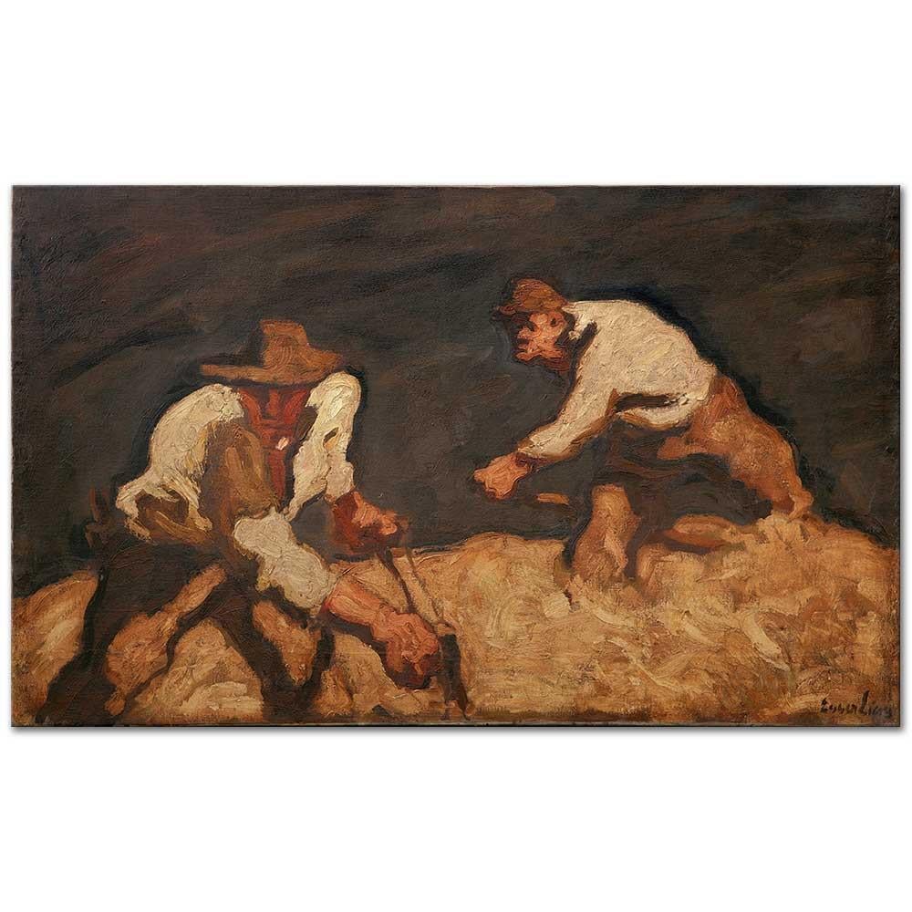 Reapers and Approaching Storm by Albin Egger Lienz as Art Print
