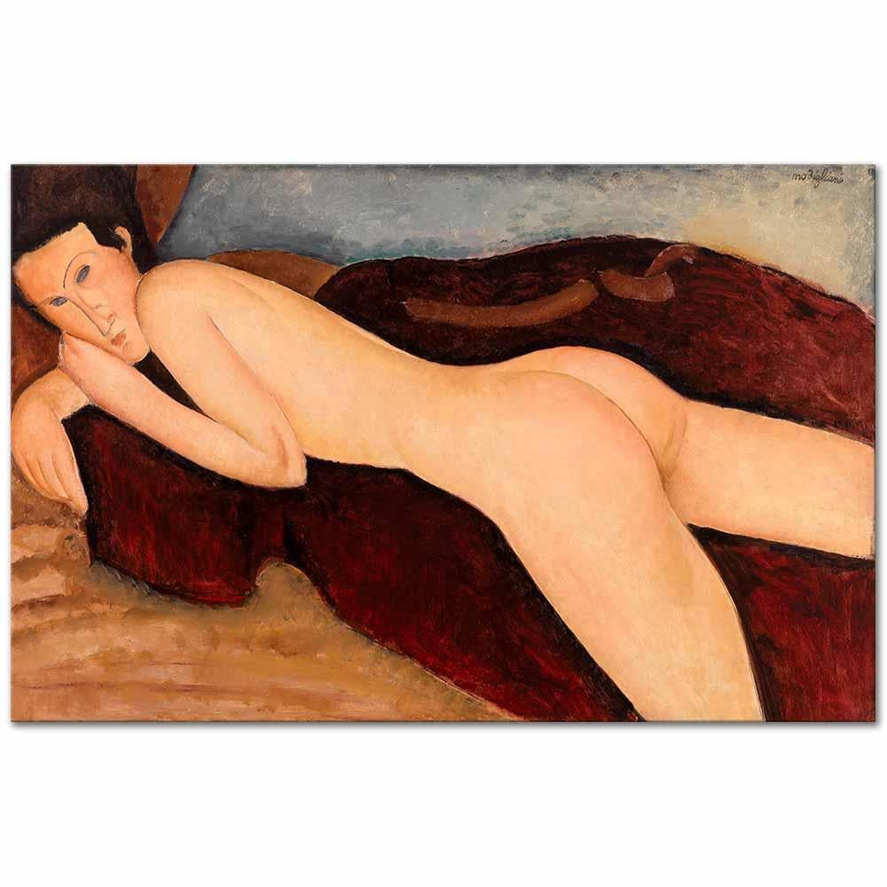 Reclining Nude From The Back by Amedeo Modigliani as Art Print