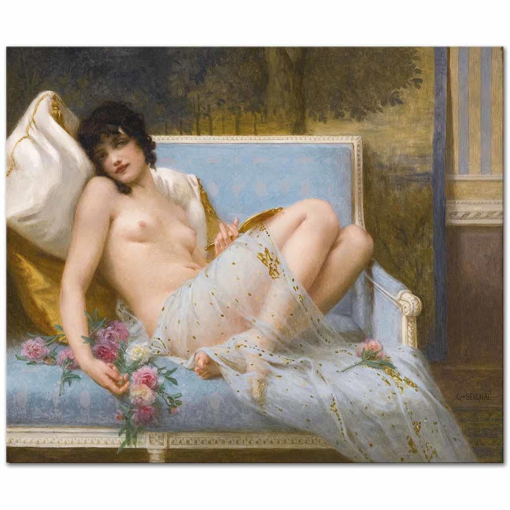 Reclining Odalisque by Guillaume Seignac as Art Print
