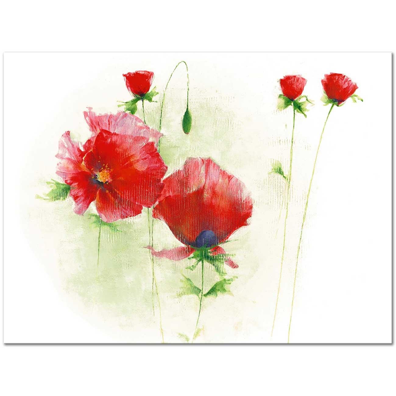 Red Poppies Bouquet Art Print