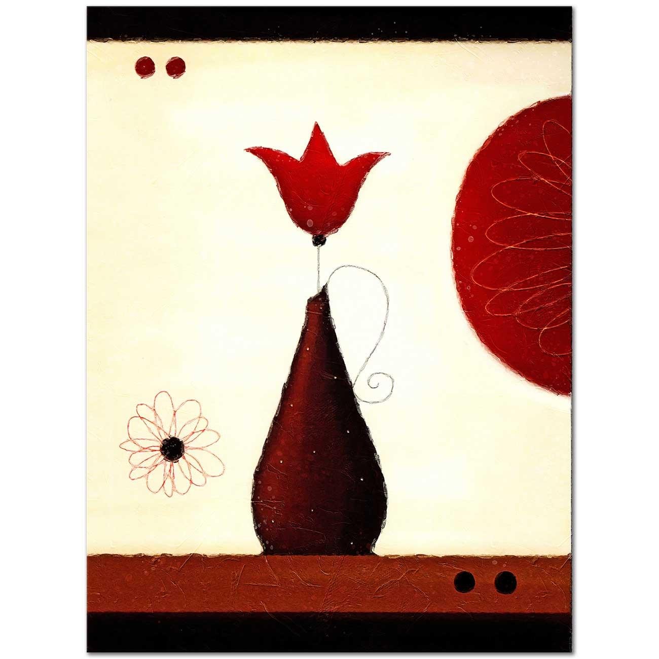 Red Tulip in a Vase Art Print