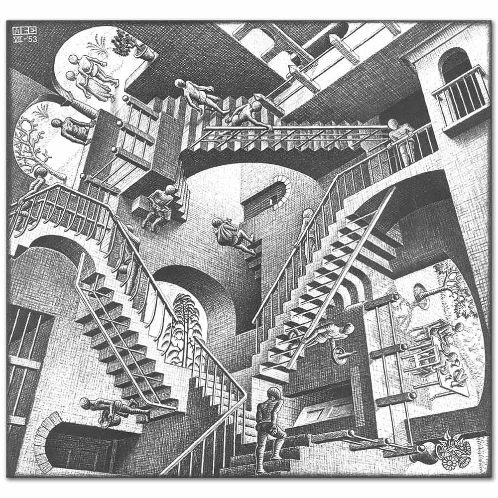 Relativity by Maurits Cornelis Escher