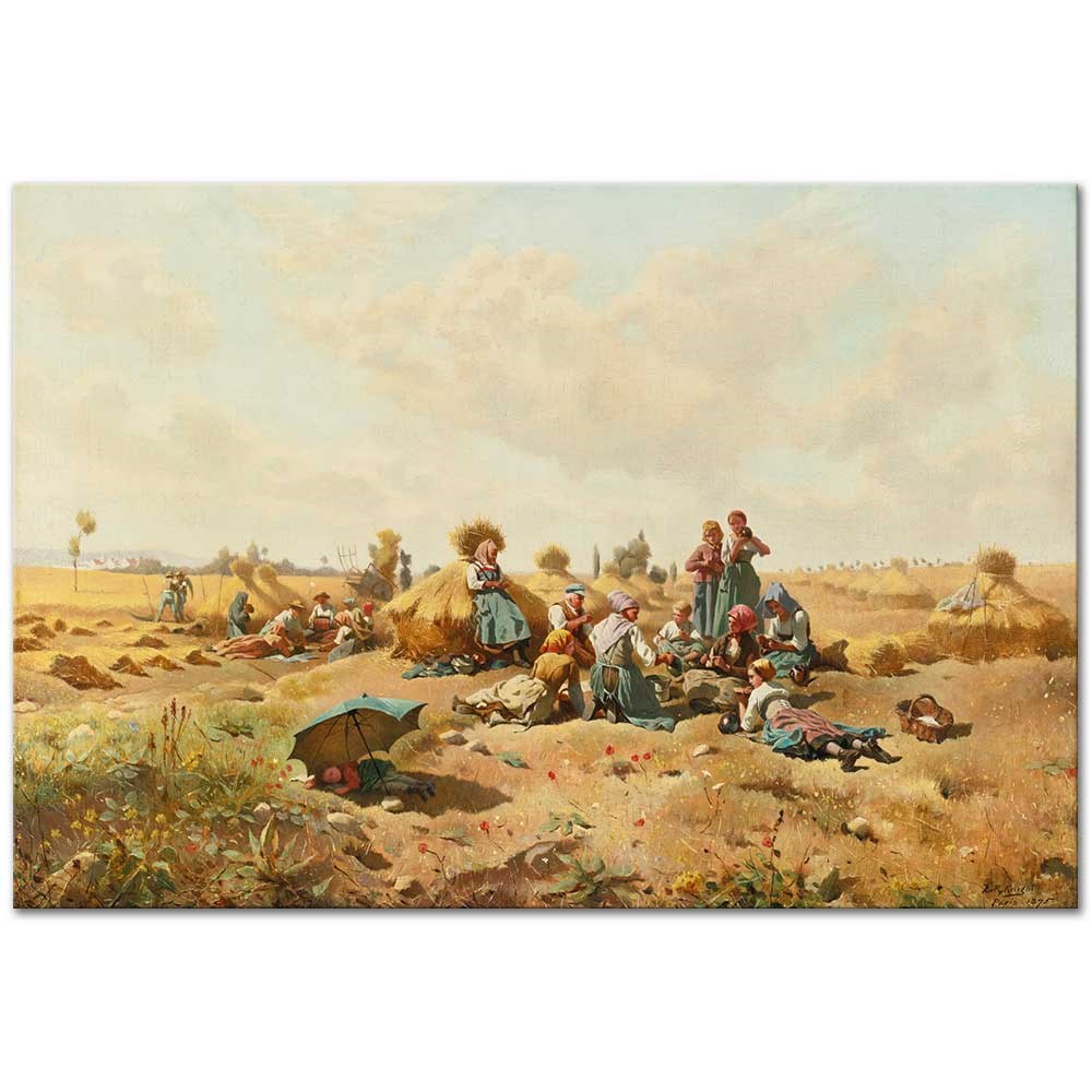 Resting Harvesters by Daniel Ridgway Knight as Fine Art Print