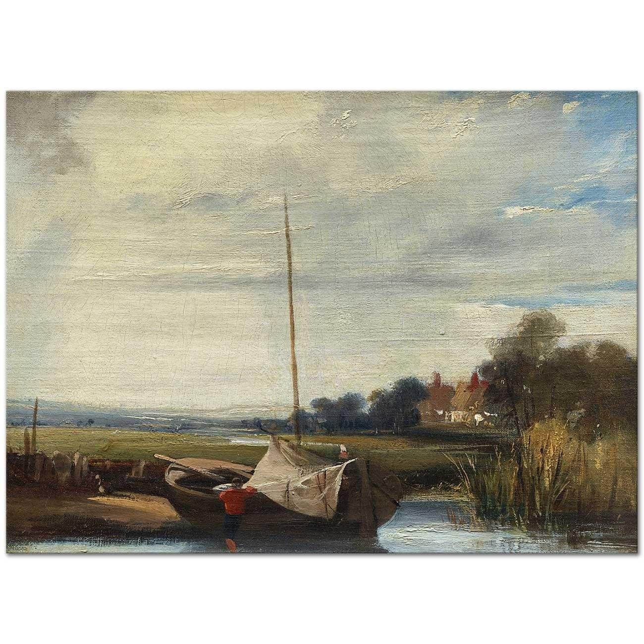 A River in Normandy by Richard Parkes Bonington
