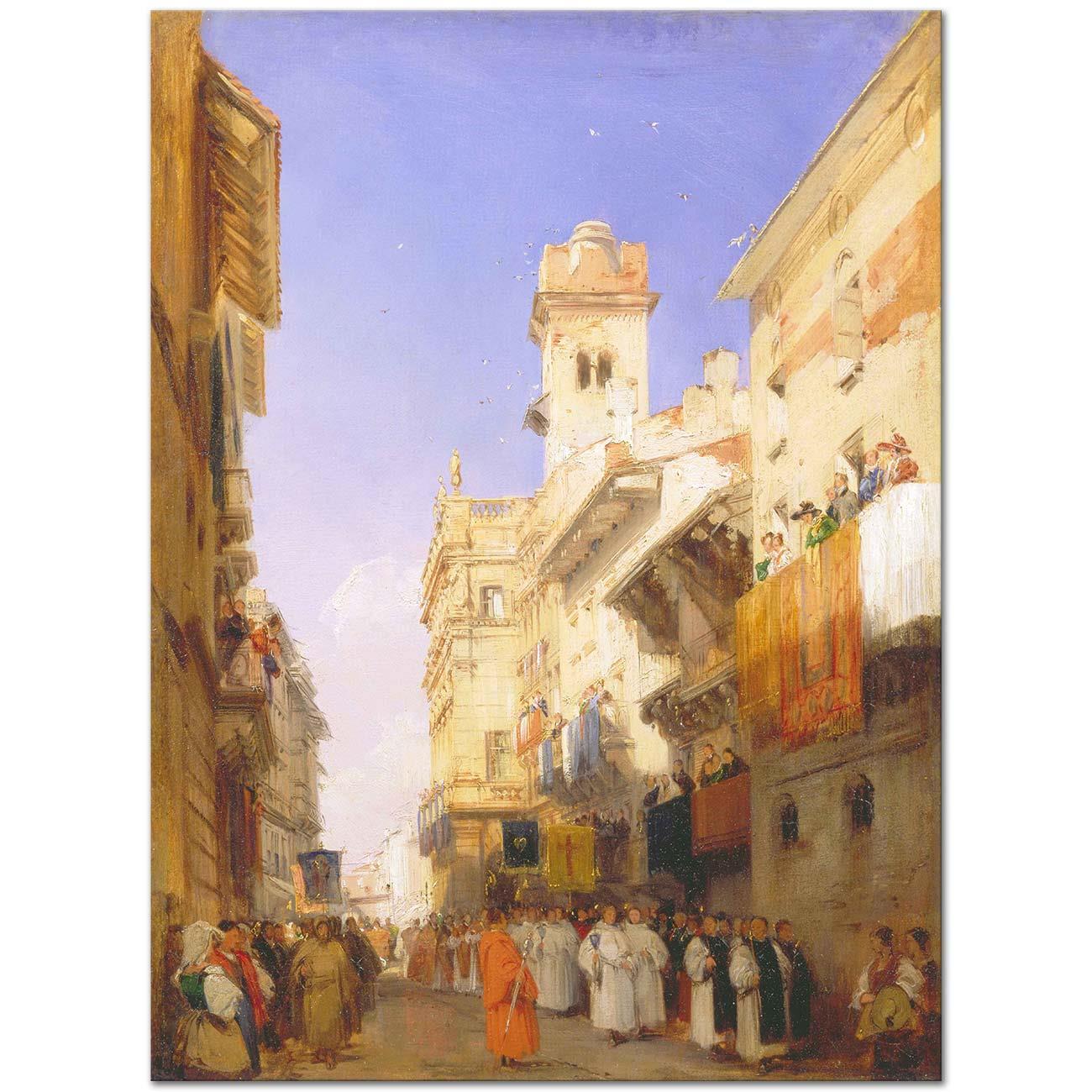 Richard Parkes Bonington Sant Anastasia Verona Kanvas Tablo