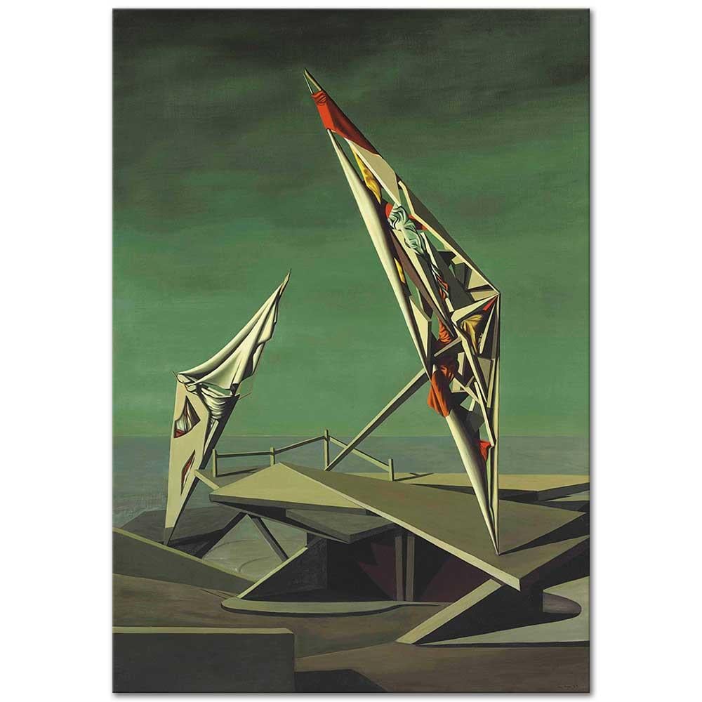 Kay Sage Demir ve Yün Çember Kanvas Tablo