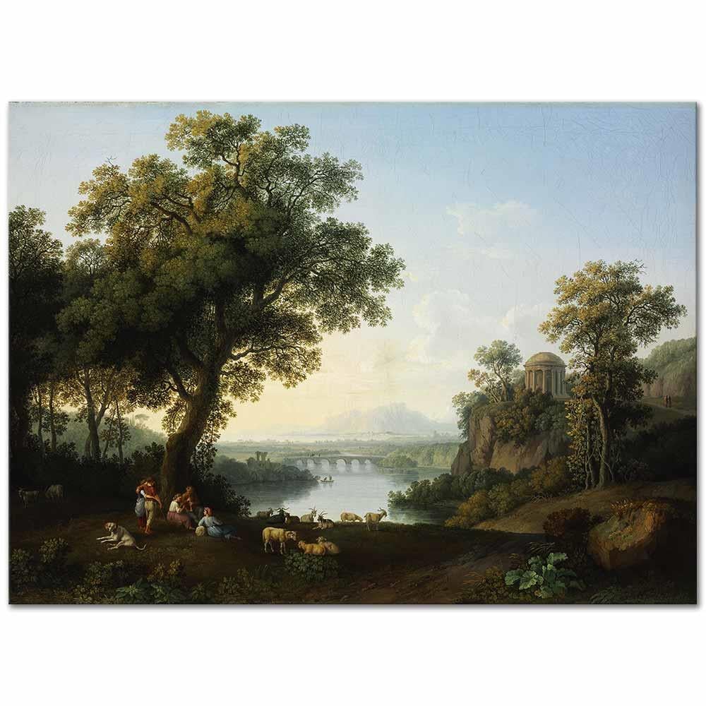 Riverside Landscape by Jacob Philipp Hackert as Art Print