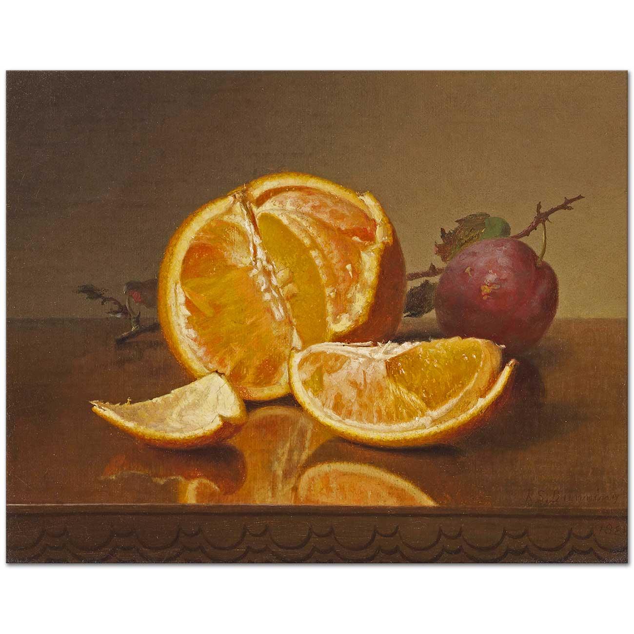 Robert Spear Dunning Still Life with Orange and Plum Art Print