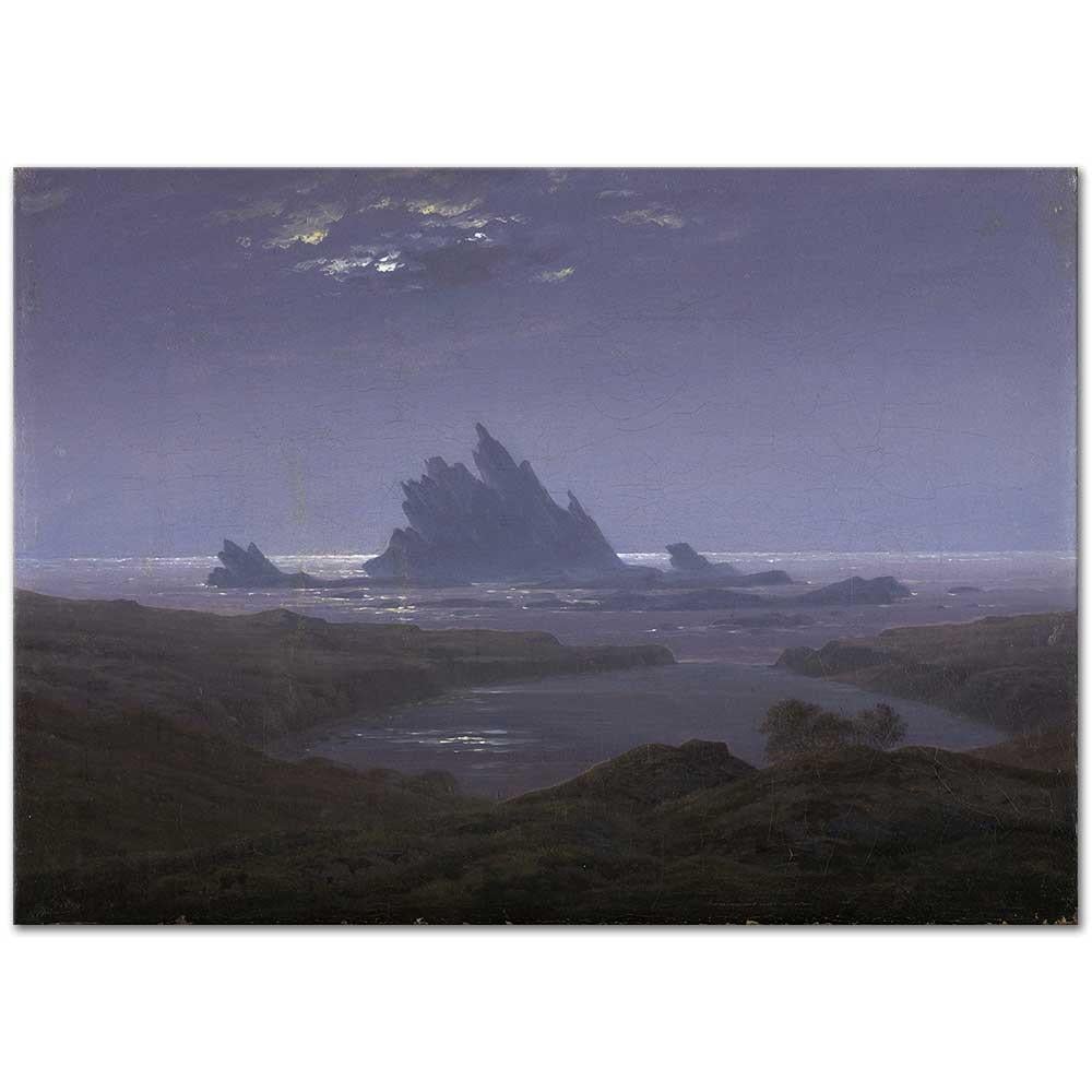 Rocky Reef On The Sea Shore by Caspar David Friedrich as Fine Art Print