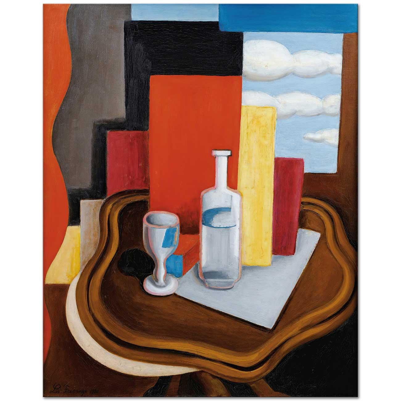 Louis Philippe Table With A Bottle And Glass by Roger de La Fresnaye