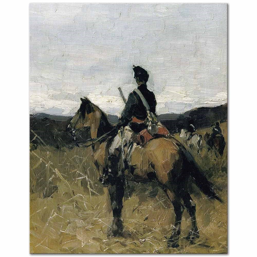 Romanian Roşior Cavalryman by Nicolae Grigorescu as Fine Art Print
